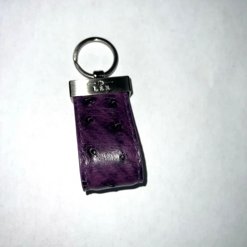 Purple Ostrich Keychain Accessory